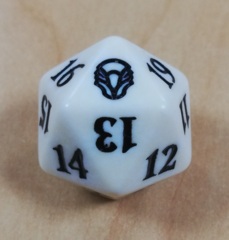 MTG Spin Down Life Counter D20 Dice Dominaria - White