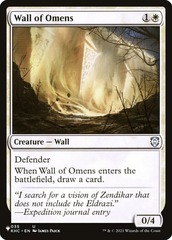 Wall of Omens - The List