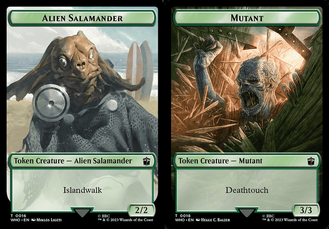 Alien Salamander // Mutant Double-Sided Token