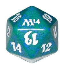 MTG Spin Down Life Counter D20 Dice M14 Green