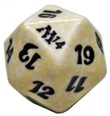 MTG Spin Down Life Counter D20 Dice M14 White