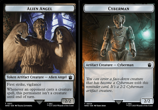 Alien Angel // Cyberman Double-Sided Token