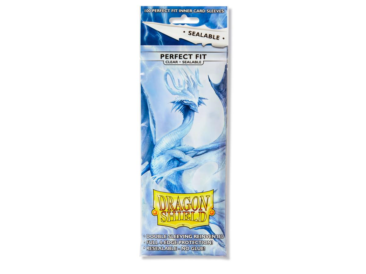 Dragon Shield - Sleeves 100ct (Perfect Fit) - Sealable CLEAR
