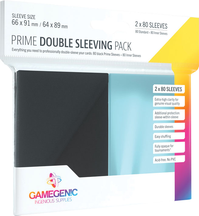Gamegenic - Prime Double Sleeving Pack 100ct (Standard)