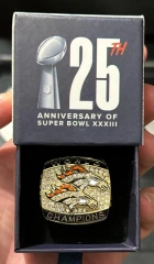 DENVER BRONCOS SUPER BOWL XXXIII 33 REPLICA RING 25TH ANNIVERSARY