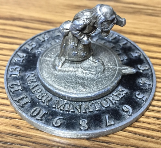 1994 Dwarf (no orb, just nub) - Reaper Scrye Life Counter MTG Magic Pewter Miniatures D&D