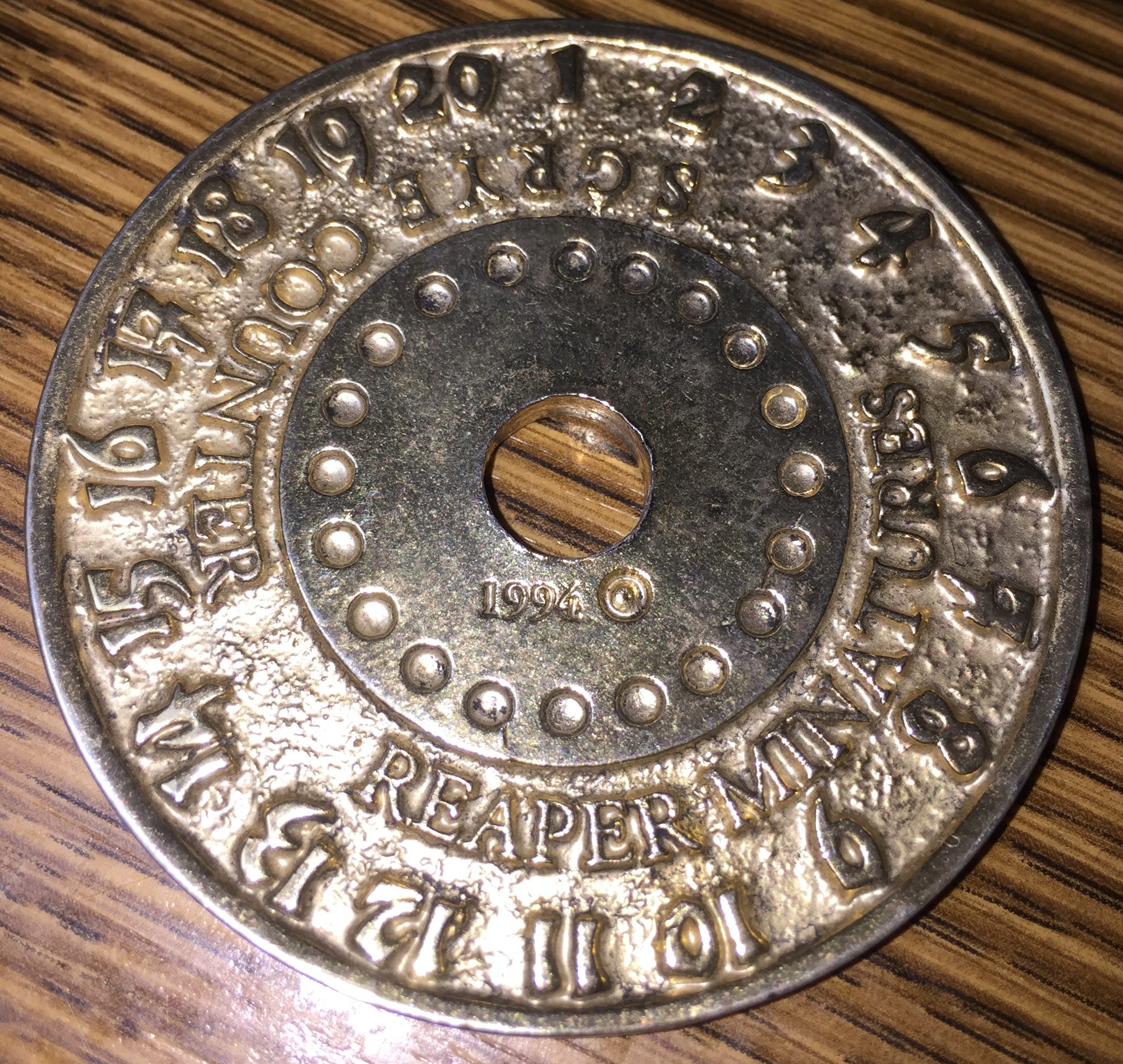 1994 Wizard - 24K Gold Plated - Reaper Scrye Life Counter MTG Magic Pewter Miniatures D&D
