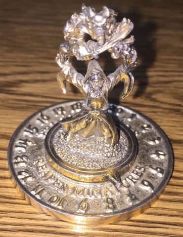 1994 Wizard - 24K Gold Plated - Reaper Scrye Life Counter MTG Magic Pewter Miniatures D&D