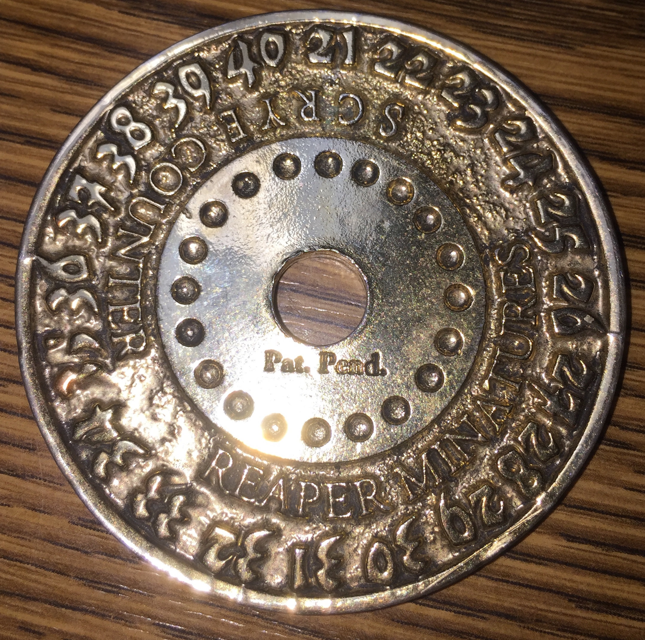 1994 Wizard - 24K Gold Plated - Reaper Scrye Life Counter MTG Magic Pewter Miniatures D&D