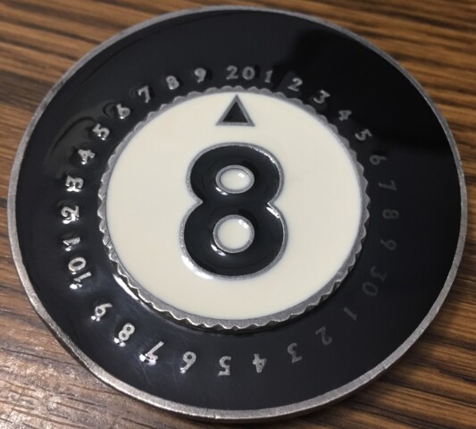 1996 Unhinged Magic 8 Ball ProCounters - Pro Counters Life Counter Reaper MTG Magic Miniatures Pewter Metal Enamel Procounter