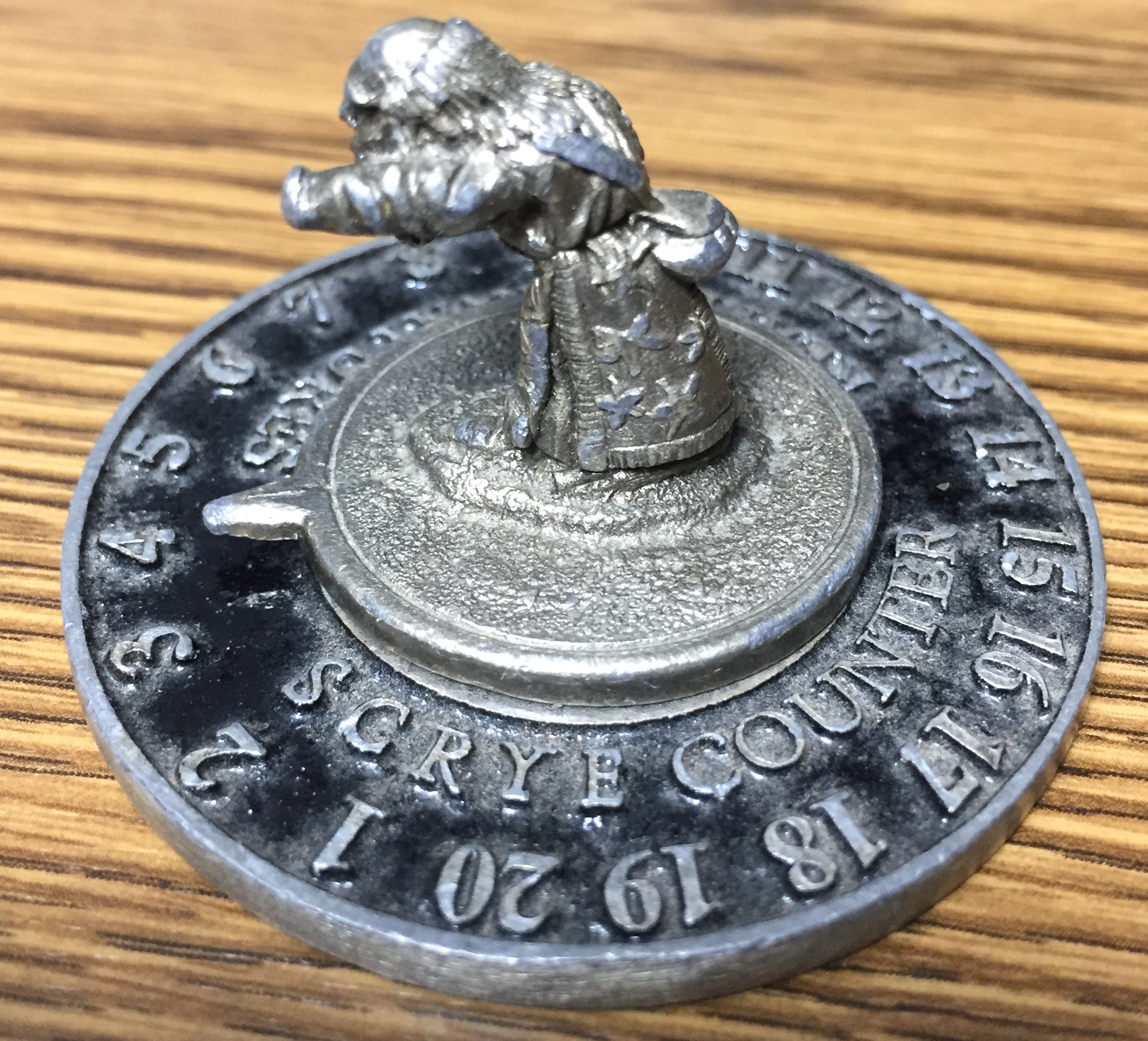 1994 Dwarf (no orb, just nub) - Reaper Scrye Life Counter MTG Magic Pewter Miniatures D&D