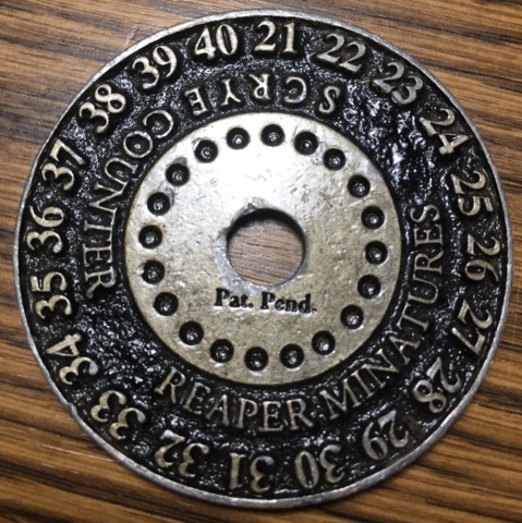 1994 Dwarf (no orb, just nub) - Reaper Scrye Life Counter MTG Magic Pewter Miniatures D&D