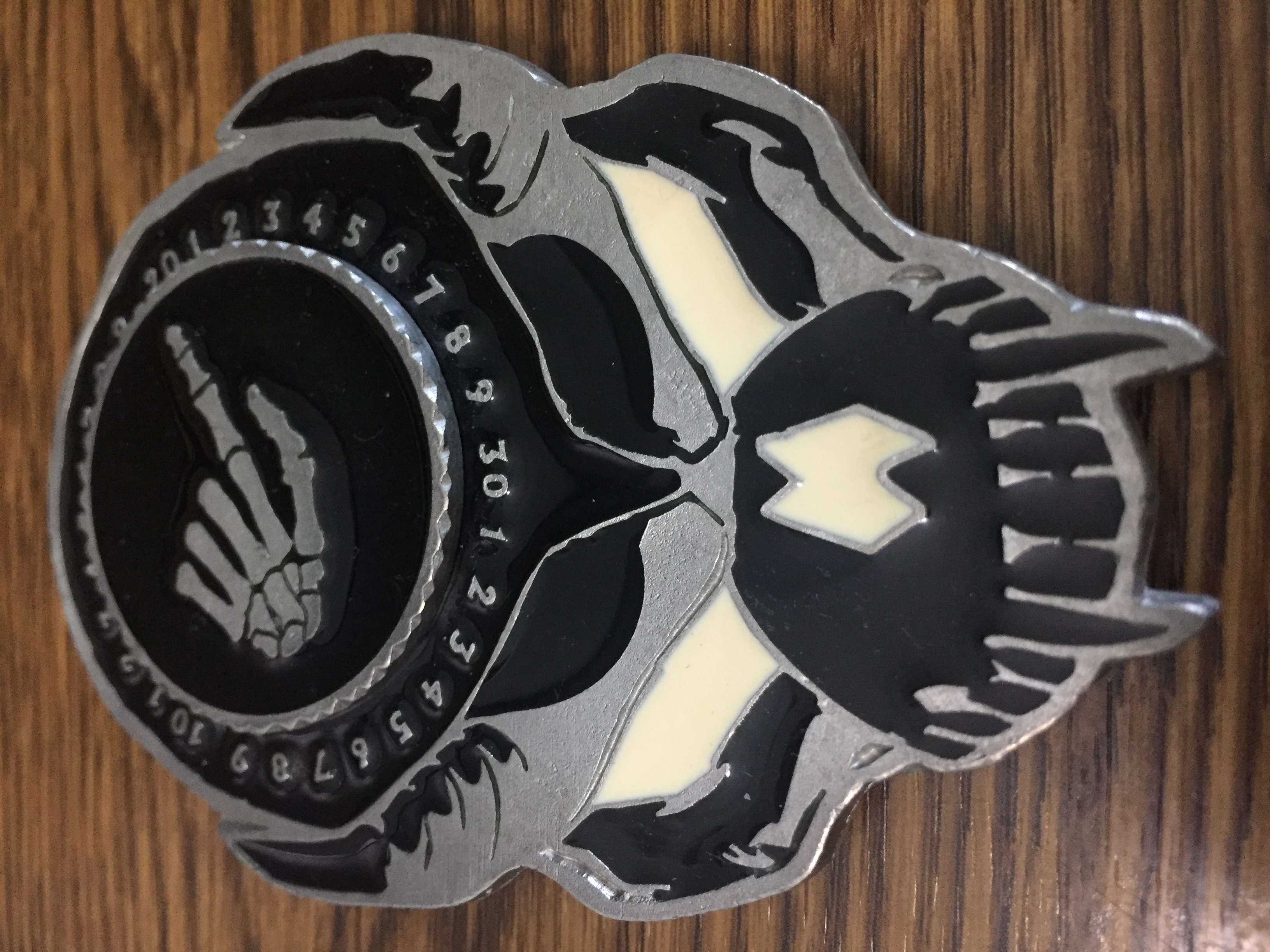 1996 Skull - White Eyes - ProCounters - Pro Counters Life Counter Reaper MTG Magic Miniatures Pewter Metal Enamel Procounter