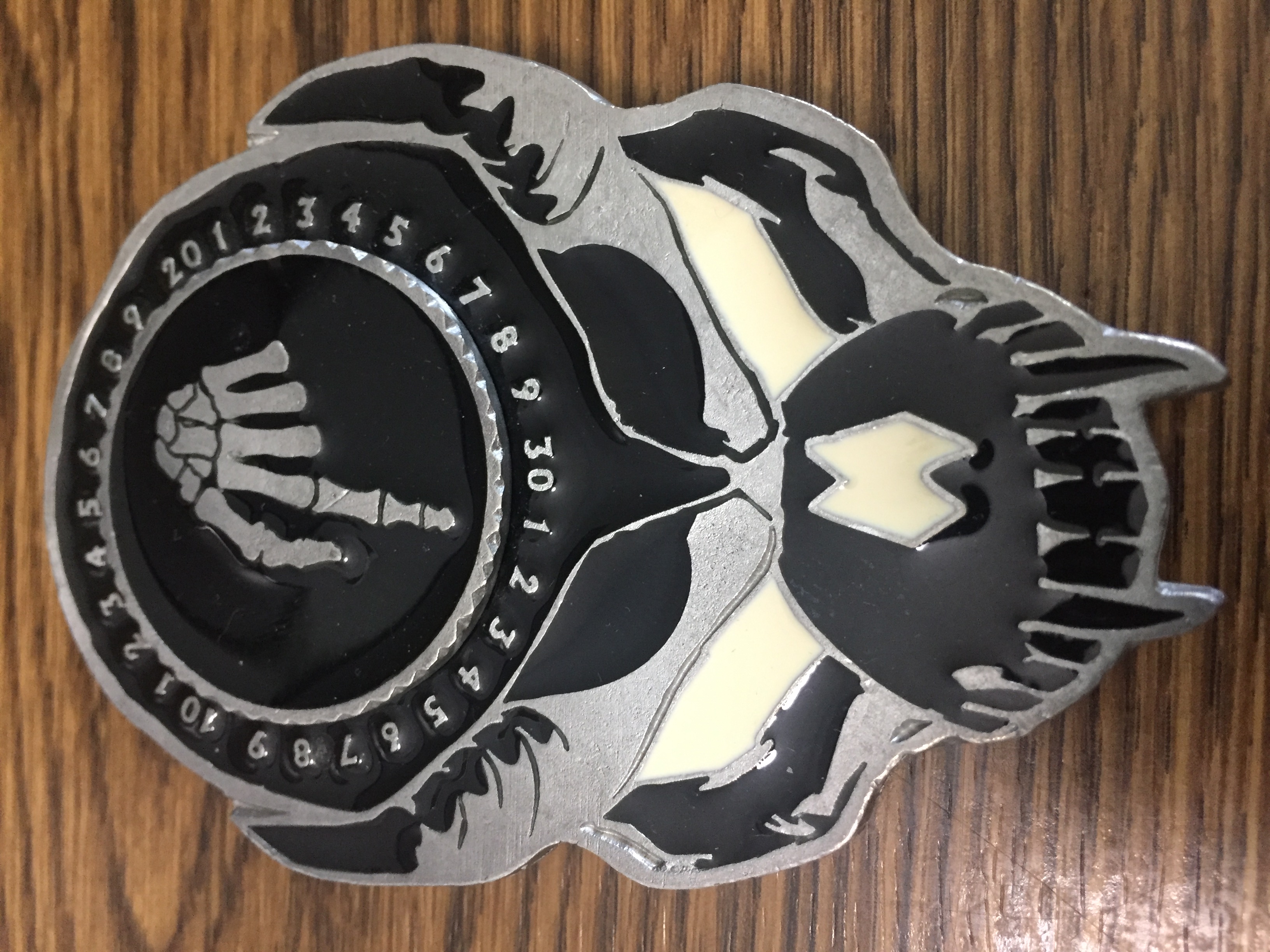 1996 Skull - White Eyes - ProCounters - Pro Counters Life Counter Reaper MTG Magic Miniatures Pewter Metal Enamel Procounter
