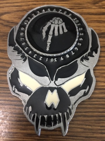 1996 Skull - White Eyes - ProCounters - Pro Counters Life Counter Reaper MTG Magic Miniatures Pewter Metal Enamel Procounter