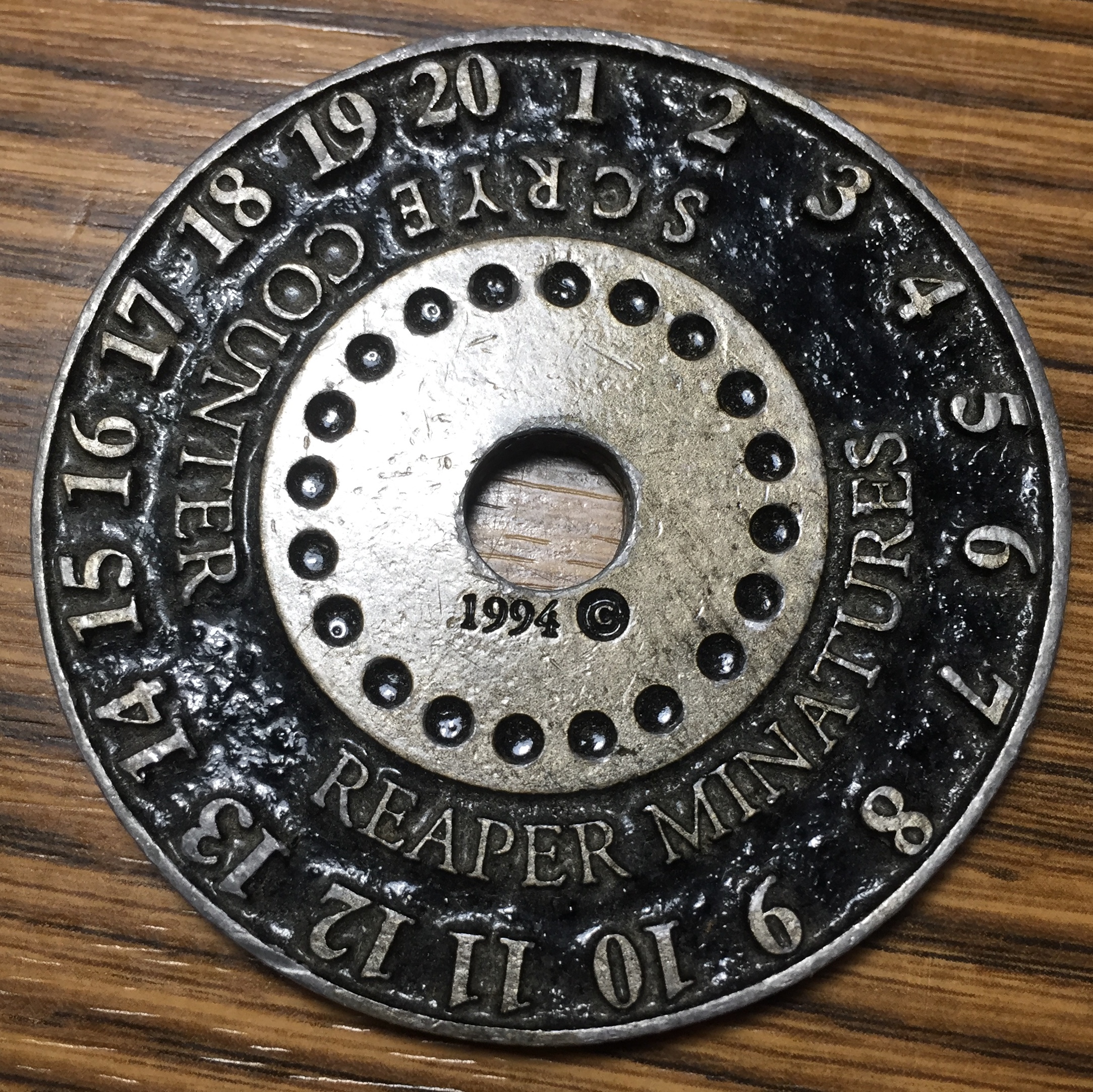 1994 Dwarf (no orb, just nub) - Reaper Scrye Life Counter MTG Magic Pewter Miniatures D&D