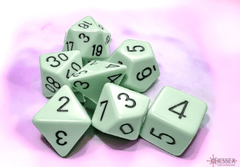 Opaque Pastel Green/black Polyhedral 7-Dice Set CHX 25465