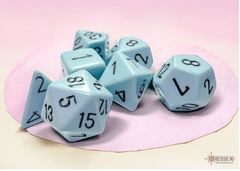 Opaque Pastel Blue/black Polyhedral 7-Dice Set CHX 25466