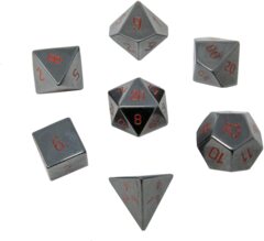 Ultra Pro 7ct Polyhedral - Gemstone RPG Dice Set - Hematite