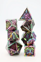 Foam Brain Games Dice Metal Case 7ct Polyhedral - Crossed Swords: Imperial Gem Sword - FBG4111