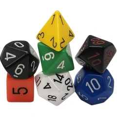 Chessex Dice Block 7ct Polyhedral - Nostalgia Opaque GM and Beginner Player - CHX25499