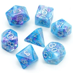Foam Brain Games Dice Block 7ct Polyhedral - Frozen Butterfly - FBG1078