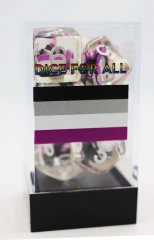Foam Brain Games Dice Block 7ct Polyhedral - Asexual Flag - FBG2290