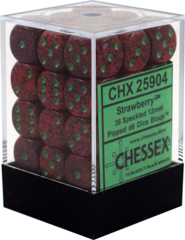 Chessex Dice Block 36ct 12mm D6 - Speckled Strawberry - CHX25904