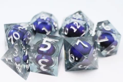 Foam Brain Games Dice Block 7ct Polyhedral - Moving Eye Purple Cyclops - FBG2519