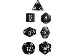 Chessex Dice Block 7ct Polyhedral - Translucent Smoke with White Numbers - CHX23078