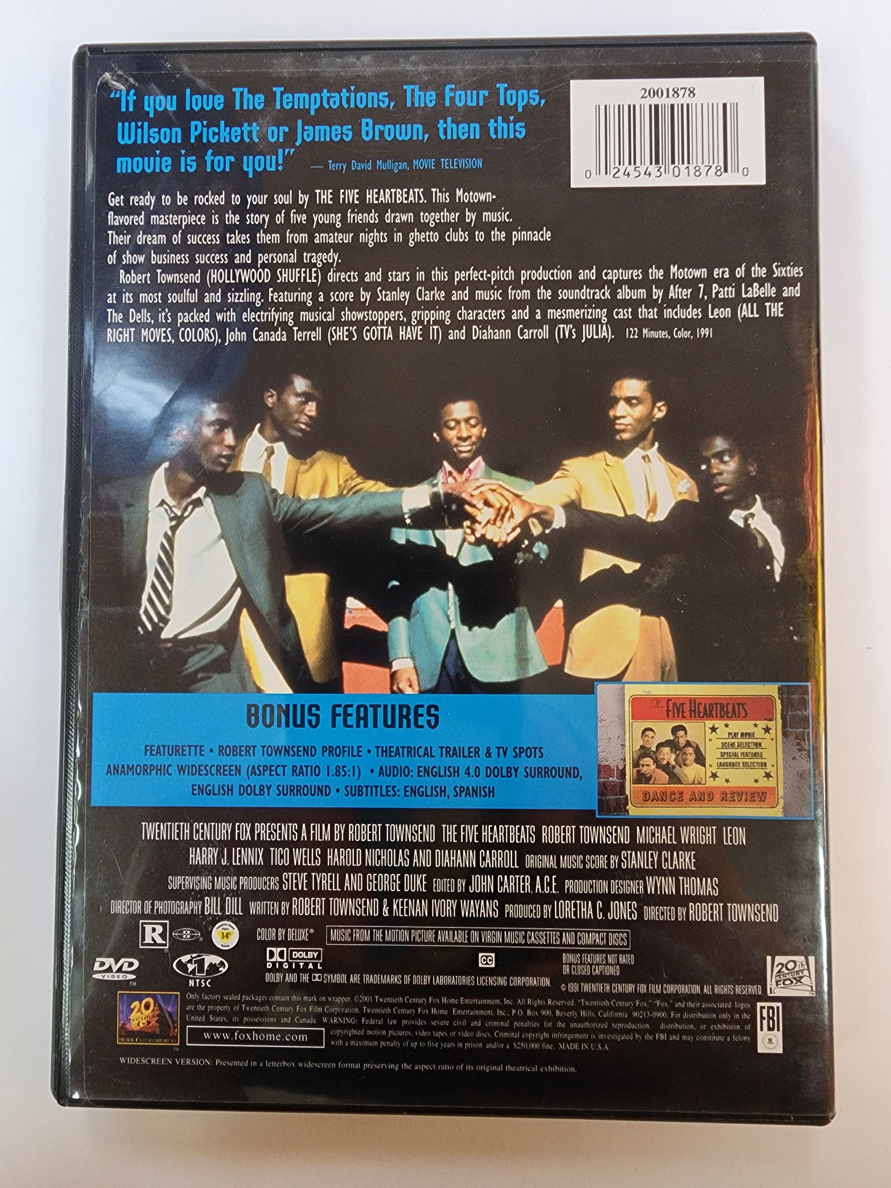 The Five Heartbeats DVD - Pre Owned - Good Condition