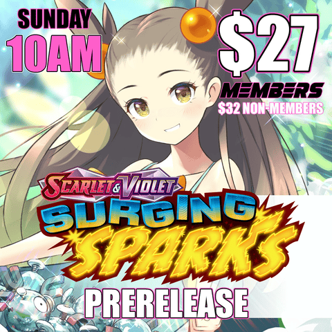 Surging Sparks Prerelease Sun 10am