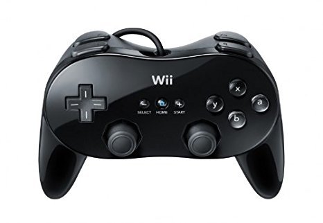 Black Wii Classic Controller Pro