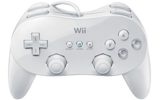 White Wii Classic Controller Pro