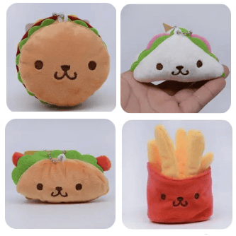 Cute Food Plush Keychain