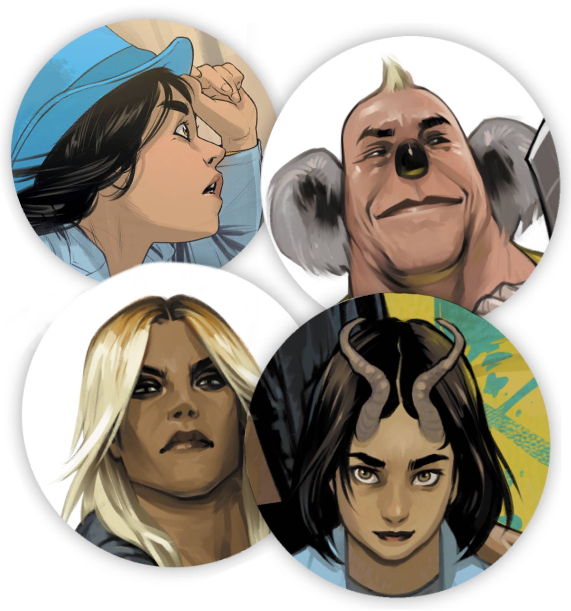 Saga Midnight Event Kit Button 4 Pack