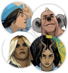 Saga Midnight Event Kit Button 4 Pack