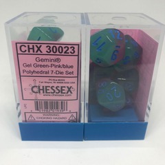 Gel Green-Pink/Blue Polyheadral 7-Die Set CHX 26464
