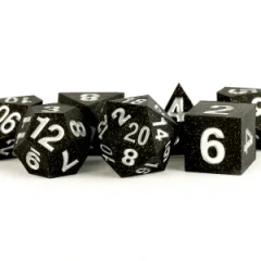 Gold Scatter SHarp Edge Silicone Rubber Dice Set