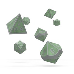 Okie Dokie 7ct Metal Dice Glow in the Dark - Druid's Blaze