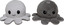 Reversible Octopus Plushie White Sparkle and Gray