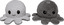 Reversible Octopus Plushie White Sparkle and Gray