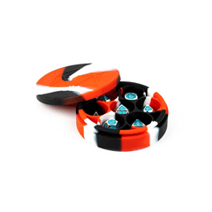 Silicone Round Dice Case: Red Black and White