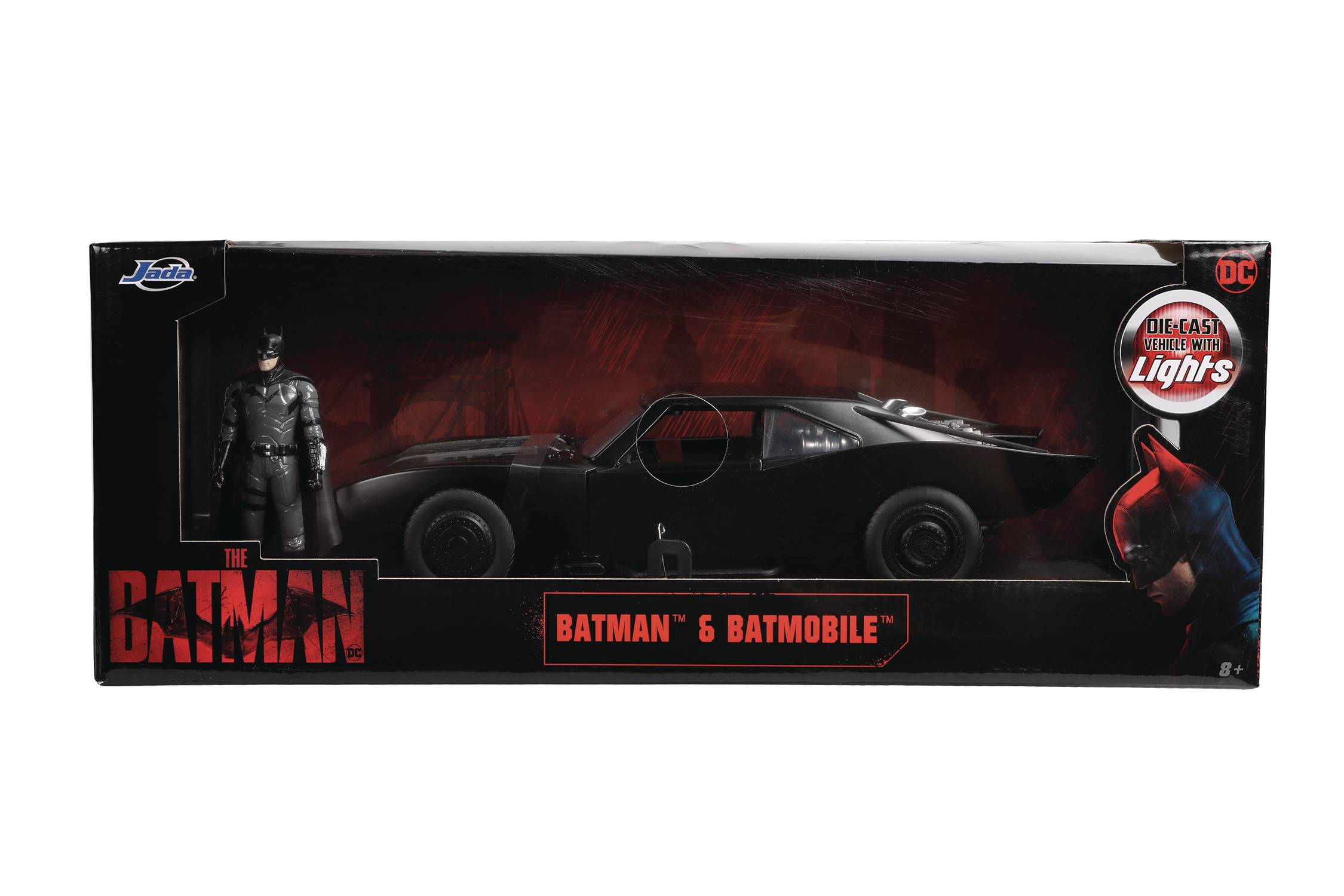 Batman 2022 Movie Batmoblie w/ Batman 1/18 Diecast