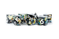 Metal Dice Games Handmade Sharp Edge Shimmering Coal