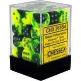 Gemini Green-Yellow With Silver 12Mm