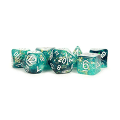7 Count Poly Dice Set: Resin Eternal: Teal/ Black