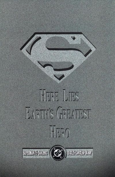 Superman #75B Memorial Edition