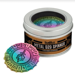 Fanroll Metal D20 Spinner- Torched Rainbow