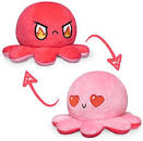 BIG Reversible Octopus Plushie Love Light Pink and RAGE Pink